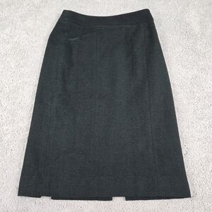 Barneys New York Pencil Skirt Size 6 Black Heavyweight Lined Woven Cotton Career